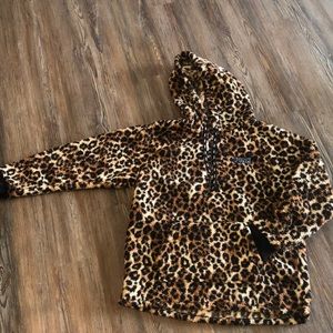 PINK Leopard Sherpa Hoodie